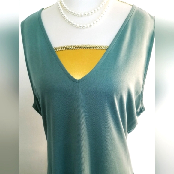 Open Edit V-Neckline Sleeveless Side Slit Maxi Dress - Picture 2 of 14